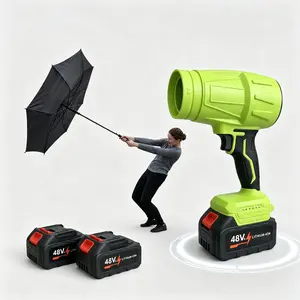 Leaf Blower Cordless, Powerful Handheld Electric Blower with 2×48V Batteries, Lightweight Leaf Blower for Lawn Care, Patio, Leaves, Snow & Dust Removal (Leaf Blower Cordless)