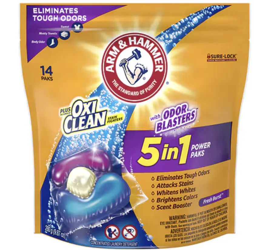 Arm & Hammer Odor Blasters Plus Oxi Clean Power Paks, 14.0 ea