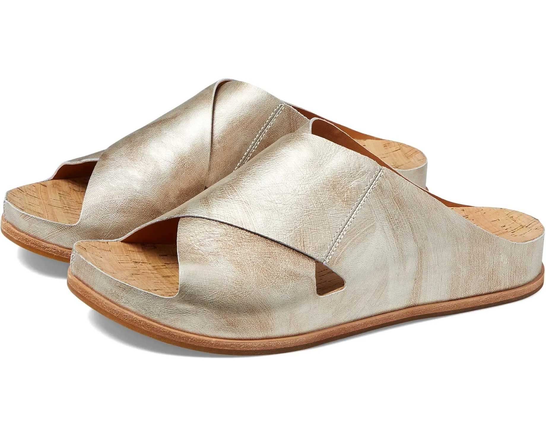 NEW SIZE 10 KORK-EASE Women's Tutsi Cross-Band Leather Slide Sandal
