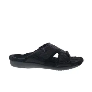 Spenco Janie Slipper SP1113BLK Womens Black Canvas Slides Slippers Shoes