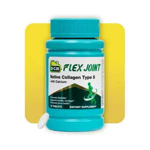 D-Cal Flex Joint – Native Collagen Type II + Calcium & Vitamin D3 for Joint Mobility, Flexibility, Cartilage Support & Bone Strength – Collavent n2 – 72 Tablets