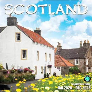 Select - Scotland 2026 Wall Calendar 12 Month | 12" x 24" Open | Thick & Sturdy Paper | Giftable | Scottish Castles Travel Calendar 2026