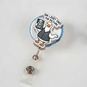 Funny Rad Tech Badge Reel, Radiology Goose Badge Holder, X Ray Tech Badge Clip, Radiology Gift, Medical Badge Reel