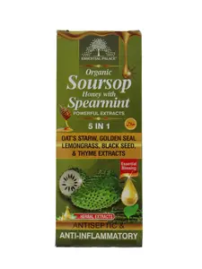 Organic Soursop Honey with Spearmint Powerful Herbal Extracts 5-in-1