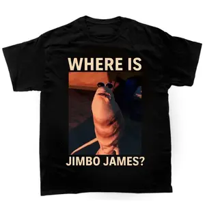 Marcus The Worm Where Is Jimbo James Meme T-Shirt Funny Trendy Meme Classic Cotton