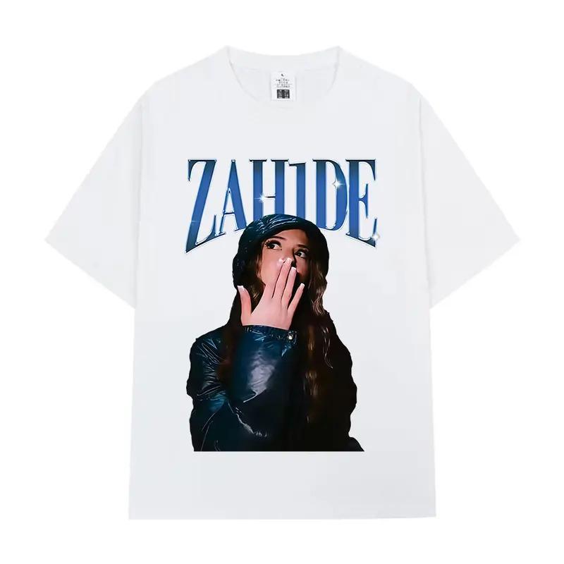 Zahide Merch Graphic T-shirt Men Women Clothing Fashion High Quality T Shirts Cotton Oversized Short Sleeve Harajuku T-shirts