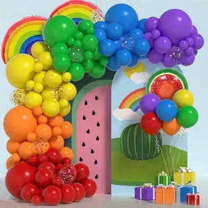 104 Piece Rainbow Balloon Arch Kit, Carnival Decoration, Birthday Decor, Anniversary Decor, Graduation Decor, Holiday Decor, Party Supplies