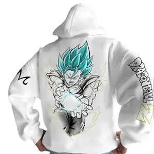 Prince Vegeta Hoodie – Cotton Anime Pullover for Dragon Ball Lovers Menswear Sweatshirts