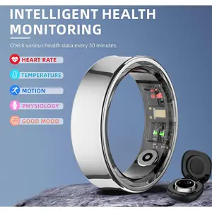Born to lumine Smart Ring: Health tracker, featuring heart rate and body temperature monitoring, sleep and stress analysis, menstrual cycle tracking, automatic activity detection, no subscription required, waterproof fitness ring, men and women