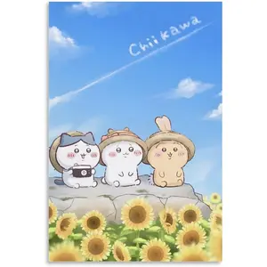 Anime Chiikawa Poster Print (2) Room Aesthetic Poster Print Art Wall Painting Canvas Posters Modern Bedroom Decor