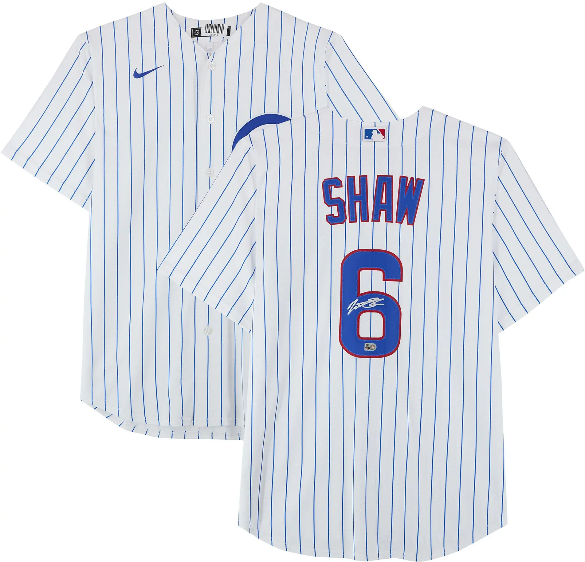Matt Shaw Chicago Cubs Autographed White Nike Replica Jersey - Fanatics Authentic Certified