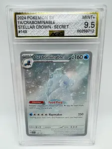 Graded AGS 9.5 Crabominable 2024 Stellar Crown 149 Holographic Pokemon Card