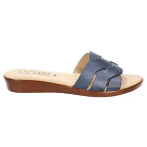 Easy Street Womens Nicia Tuscany Slide Casual Sandals Casual - Blue