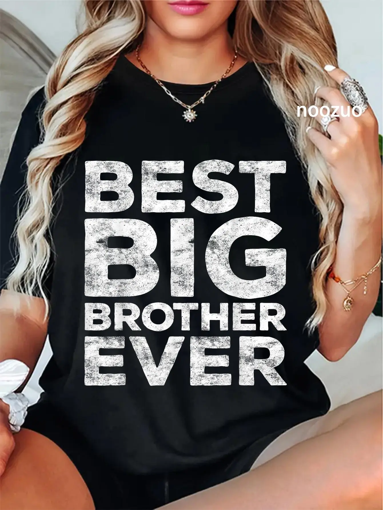 100% Cotton Best Big Brother Ever Shirt Men Boy Brother Sibling T-Shirt