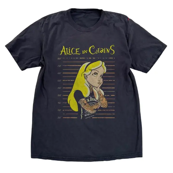Rare Alice In Chains Rock Band T-shirt, Unisex Black T-shirt, Size S-5XL