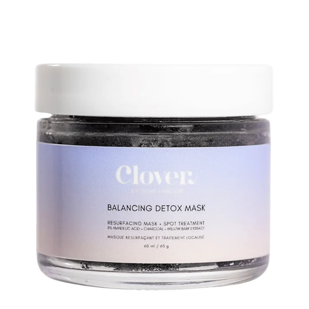 Balancing Detox Mask | Gentle Brightening & Exfoliating Clay and Charcoal Face Mask | Breakouts, Brightening, Smoothing | Natural Ingredients