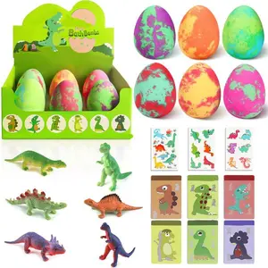 Dinosaur Bath Bombs for Kids  Toys Dino Egg Bath Bomb Gift Set for Boys & Girls Ages 3-9, Easter Basket Stuffers, Gentle & Kid-Safe Fizzy Bath Bombs