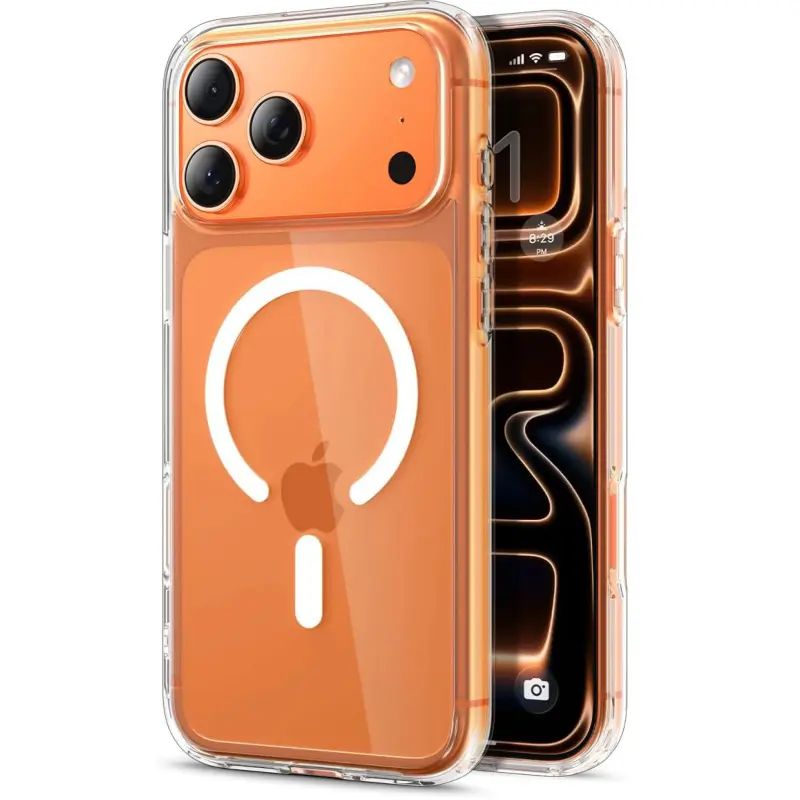 Phone Case for IP 17/16/15/14/13/12/11 Series (Pro, Pro Max & Standard) - Minimalist Clear Transparent Design, MagSafe Compatible, Shockproof Scratch-Resistant Slim Protective Cover