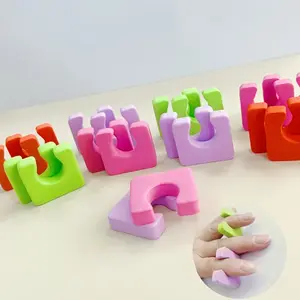 100-Pack Colorful EVA Toe Separators, Unscented Nail Polish Separator Tools for Toenails
