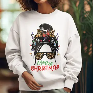 Messy Bun Mommy Matching Christmas Sweater or Shirt