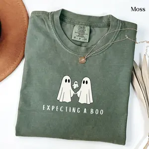 Comfort Colors Expecting A Boo Shirt, Pregnancy Announcement Halloween Shirt, Ghost Pregnancy Shirt, Cute Pregnant Ghost Tee, Halloween Pregnancy Tee