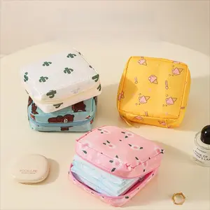 Mini Makeup Bag Set, Cute Pocket Design, Portable Small Women's Cosmetic Pouch, Travel Essential Organizer for Sanitary Towels Coins Lipstick Jewelry