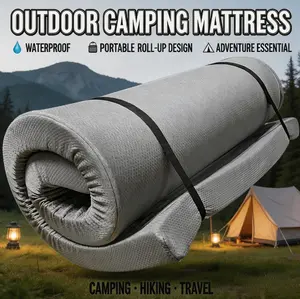 Memory Foam Camping Mattress 3" High-Density Infused Foldable Portable Water-Resistant Zipper Cover CertiPUR-US Certified for Outdoor RV Guest Rooms Dorms