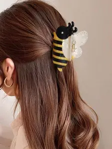 Cute Bee Design Hair Claw, Fashionable Minimalist Style for Women Girls, Thick Hair Accessory, Daily Party Back to School Wear