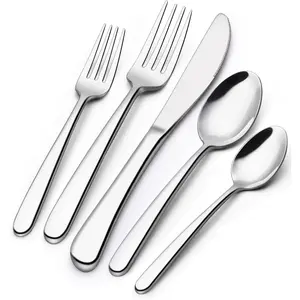 60-Piece Silverware Set for 12,  Premium Stainless Steel Flatware Set, Heavy Duty Cutlery Utensil Set for Home Restaurant, Include Fork Knife Spoon Set, Dishwasher Safe Tableware Blade