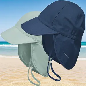 KHB34 2 Pack Baby Sun Hats UPF 50+ Toddler Beach Hat for Girls Boys 0-4 Years