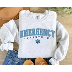 Emergency Department Sweatshirt, ER Nurse Crewneck, ER Nurse Gift, ER Department Sweater, Emergency Nurse Sweatshirt, Hospital Sweatshirt.