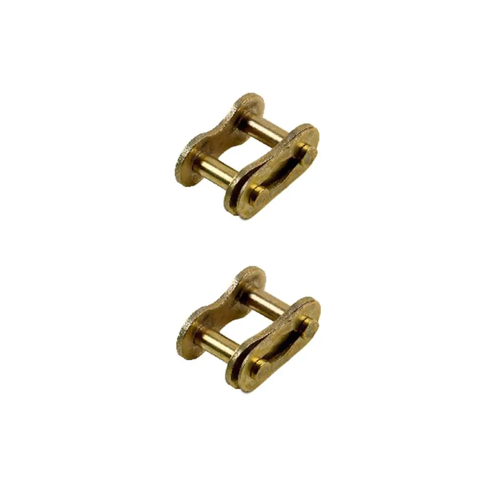 2pcs 530 Chain Master Link Joint Link Chain Adjuster for Dirt Pit Bike Pocket Monkey Trail Bike Dune Quad ATV UTV Drift Trike Moped Buggy Moped Offroad Motorcycle Motocross Tricycle 4 Wheeler Gold