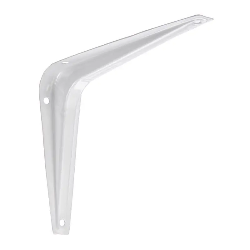 Hampton 5042587 Wall Mount Shelf Bracket - 6 in., 100 lbs Capacity, 18 Gauge White Steel, Shelf Support, Pack of 10