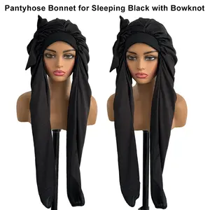 Ssawhair Pantyhose Bonnet for Sleeping,Long Braids Hair Bonnets for Women,2 in 1 Long Hair Braids Protection & Breathable,Silk Bonnet for Braids Hair