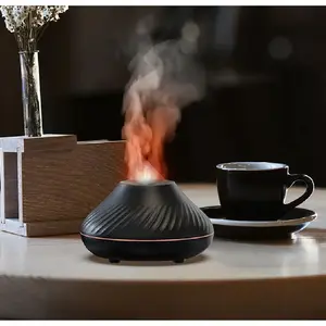 Simulation Flame Diffuser - Original Design with Elegant Black Finish and Versatile Use for Home and Office Spaces