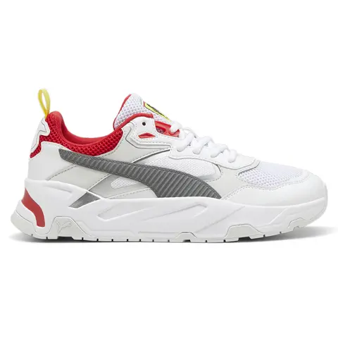 PUMA Mens Scuderia Ferrari Trinity Lace Up Sneakers Shoes Casual - White