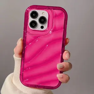 Jelly Waves Phone Case - Soft Silicone Transparent Design with Minimalist Texture & Clear Protection for Your Device