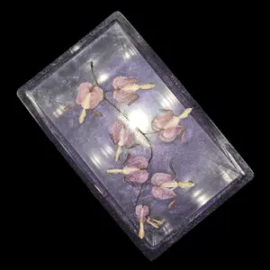 HEART-BREAKER BOX - Real Bleeding Heart Flower Resin Trinket Box Gothic Botanical Specimen Jar Floral Decor Macabre Jewelry Dish Handmade Crystal Clear Epoxy Resin Unique Gift