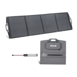 fathersdaygift VEVOR 200W Foldable Solar Panel, 24 High-Efficiency Portable Monocrystalline Solar Panel Charger with MC4 Output, USB-A, Type-C DC Ports, IP67 Waterproof for Power Stations, Camping, Hiking Trips