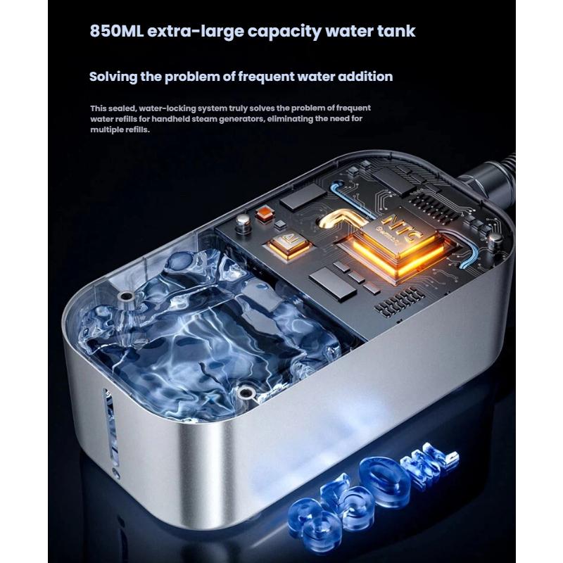 【Chemical-Free】Handheld Steam Cleaner, 10s Fast Heat Pressurized Steamer with 6 Accessories for Kitchen, Bathroom & Car