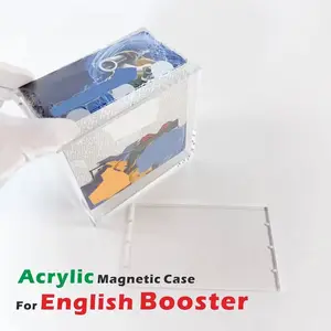 5mm Acrylic Display Box for English Booster Box, Trade Card Box, Card Hobby Box, TCG Storage, Transparent High-Definition Rectangular Case, Elegant Portable Storage Solution