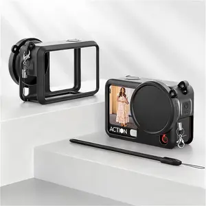 Dji Osmo Action 6 Silicone Case with Lens Cap, Scratch Protection Cover, Action Camera Accessories for Dji Osmo-Action6, Durable Protective Shell