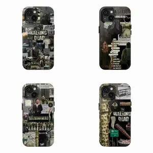 The Walking Dead TWD Collage Rick Daryl Walkers Survival Post Apocalyptic Fan Art Tough Case for iPhone 17 Pro Max 16 Air 15 Plus 14 13 12 11 Mini Apocalyptic Aesthetic Premium Drop Proof Shell