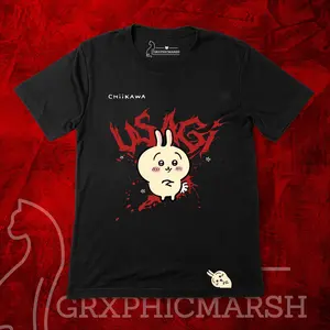 USAGI grunge Red graphic t-shirt Chiikawa usagi tee