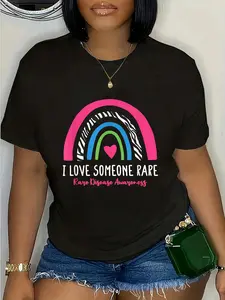 100% Cotton Unisex Rare Disease Awareness - I Love Someone Rare Zebra Ribbon T-Shirt