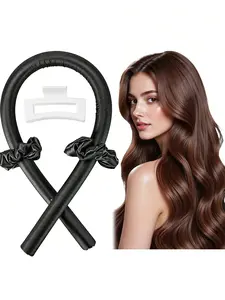 4pcs/set Women's Hairdressing Set, Non Thermal Curler, Heatless Hair Curlers, Hairstyling Tools, Hairdressing Accessories, Home Salon Curling Tools, Campus Supplies, Daily Casual Hairstyling Care, Heatless Curling Rod