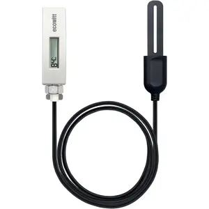 WH51L Soil Moisture Sensor with 1m/3.28ft PVC Wire Probe, LCD Display, Needs to Pair with Wi-Fi Gateway, 915 MHz