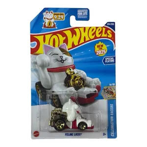Hot Wheels Mainline Feline Lucky White Celebration Racers 9/10