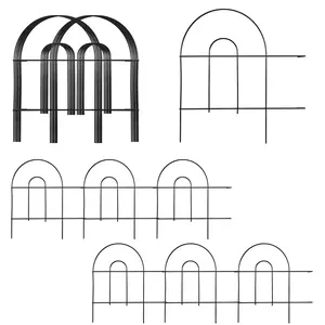 SEGAWE 50' X 18" Garden Fence Metal Frame 35 Pieces Customized Your Personal Yard Area Protectors Black, Metal Frame Durability, Anti-Rust, Outdoor,summervibes