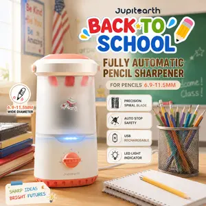 【Deals For You Days】Buy 1 Get Gift JUPITEARTH  Fully Automatic Rechargeable Electric Pencil Sharpener - No-Touch Design, 6.9-11.5mm, for Colored Pencils, School Supplies, Office Stationery, Ideal for Home & Classroom,back to school shopping Efficiency pen